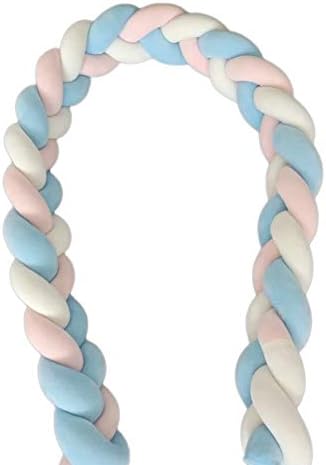 Timall Baby Crib Bumper Knotted Braided Plush Nursery Bed Cradle Decor Hand-Woven Knotting Crib Pillow Cushion Junior Bed Sleep Bumper
