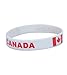 VEWCK Flag Silicone Bracelet Classic Bangle Letter pattern 40 countries 2-Pack (Canada-Red)