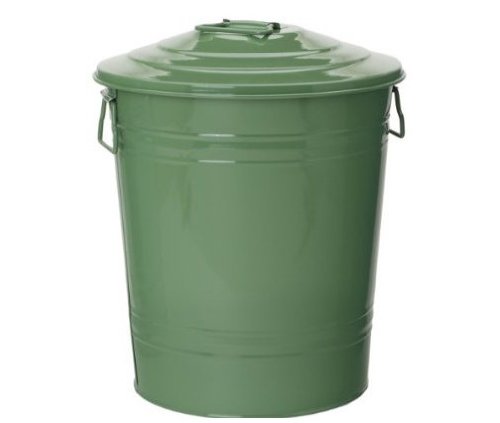 Houston International 5802E SA Steel 16-Gallon Storage Container, Sage