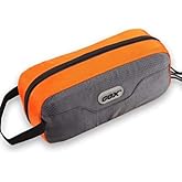 GOX Small Travel Toiletry Bag, Dopp Kit Case For Men, Multifunction Organizer Pouch (Grey/Orange)
