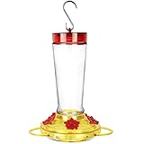 Joliyoou Hummingbird Feeder, 10 Once Flowers Glass