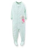 Carter's Little Girls' Cozy Koala Footed Coverall - Mint, 4T