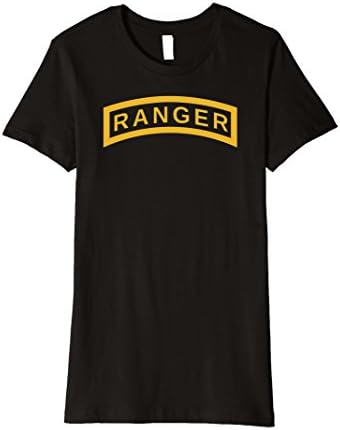 Womens US Army Vintage Airborne Ranger Tab Veteran Soldier Shirt Large Black