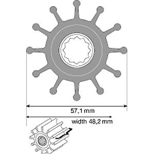 Johnson PumpImpeller with Gasket, Johnson #09-812B (for Indmar Engines)