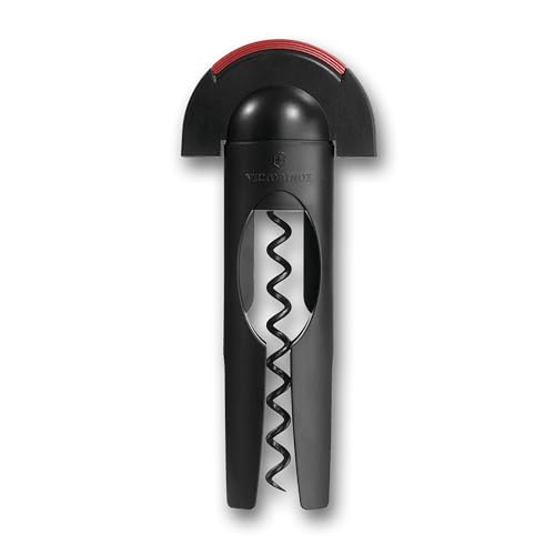 VICTORINOX(ビクトリノックス) ワインオープナー 簡単に開けられるコルク栓抜き ブラック フォイルカッター付き ハンドルを回すだけで楽に開けられる ソムリエ 7.6924