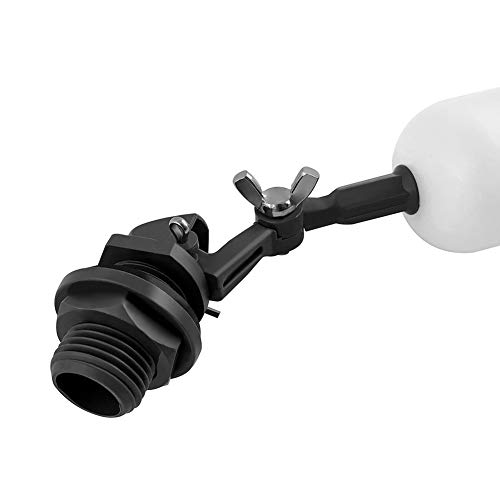 QWORK Mini Float Valve, 1/2" NPT Float Ball Valve, Adjustable Arm