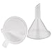 50pcs Mini Plastic Funnel, Lystaii Transparent Funnels for Bottle Filing Perfume Essential Oil Clear PP Funnels for Small Samples of Perfume Liquid Emulsion Lab Bottle Chemical liquid