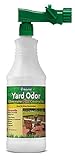 NaturVet - Yard Odor Eliminator Plus Citronella Spray - Eliminate Stool and Urine Odors from Lawn and Yard - Designed for Use on Grass, Patios, Gravel, Concrete & More - 32oz with Hose Nozzle