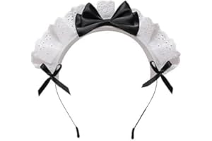 Lace Lolita Headband, Lace Bow Hair Band Maid Anime Cosplay Headwear Ribbon Bowknot Cute Hair Band Party Hair Accessories