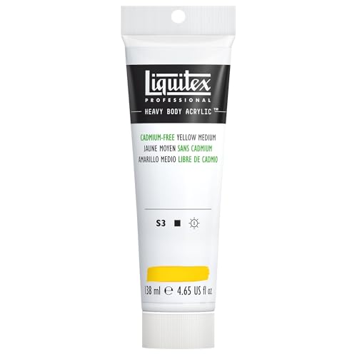 Liquitex 138 ml Professional Heavy Body Cadmium Free Acrylic Paint Tube, Medium Yellow