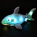 Bstaofy LED Blue Shark Stuffed Animal Glow Plush Ocean Species Toy Night Lights Birthday for Kids, 20 Inches