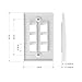 Cable Matters UL Listed 10-Pack 6 Port Keystone Wall Plate (Cat6, Cat5e Ethernet Wall Plate) in White
