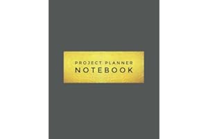 Project Planner Notebook: Grey Organizer For Your Projects Or Meetings, Our Book Includes: Attendees List, Action Items, Notes, Follow Up, & To Do List | 8”x10” Large Softback Journal