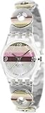 Swatch Women's LK258G Quartz Stainless Steel Silver Pink Brown Dial Measures Seconds Watch