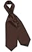 Vesuvio Napoli ASCOT Solid CHOCOLATE BROWN Color Cravat Men's Neck Tie
