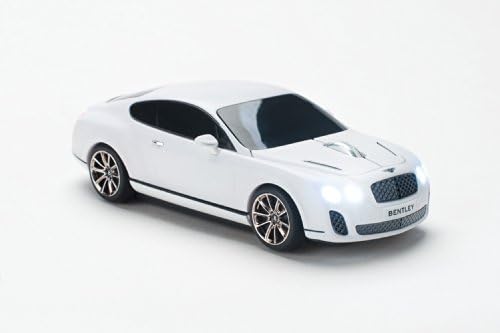 Click Car CCM-BENTLEY-WHITE Bentley Continental SuperSports Wireless Optical Mouse, White