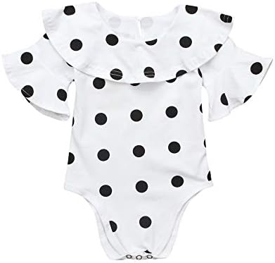 Polka Dot White Bodysuit - Newborn Onesie - Short Sleeve - for Baby Infant Girl