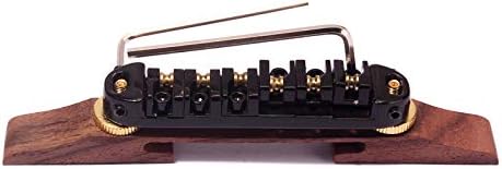 Alnicov Guitar Roller Saddles Rosewood Bridge Set For Jazz Guitar