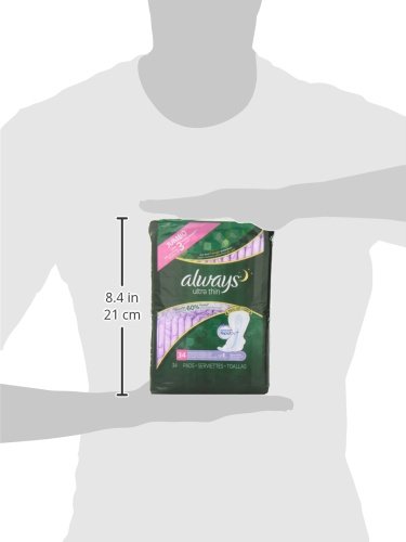 Always Ultra Thin Extra Heavy Overnight Pads - 34 CT