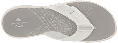 Clarks Women's Sunmaze Daisy Flip-Flop White Synthetic 8 for sale online | eBay