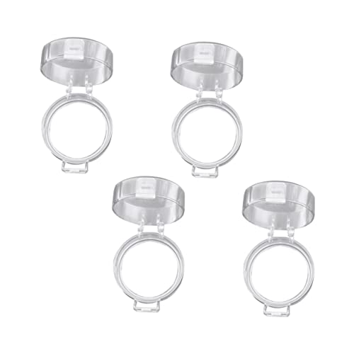 Yardwe 4 Pcs Gas Stove Knob Covers Baby Proof Safety Guard Double Design Child Lock Strong Adhesive for Kitchen Use Protects Against Accidental Ignition