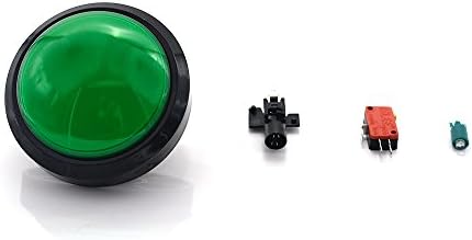WINIT 60mm Dome 12V LED Illuminated Big Push Button with Microswitch for Arcade Video Games Machine Convex Type