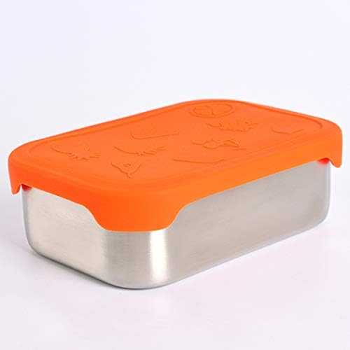 Stainless Steel Bento Box Sandwich Food Storage Container With Food-Grade Silicone Lid Metal Lunch Box For Adults Leak Proof Snack Bento Box For Kids(27oz/800ml)