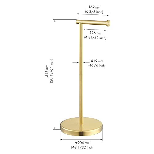 KES Gold Toilet Paper Holder Free Standing SUS 304 Stainless Steel