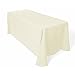 Gee Di Moda Ivory Rectangle Tablecloth - 90 x 132 Inch, Polyester, Wrinkle & Stain Resistant, Perfect for 6 Foot Table, Buffet, Parties & More