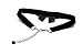 Arthlin Bow Tie Choker Necklace for Women, Black Sequins and Velvet Band, Cute, Handmade in the USA