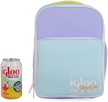 Retro Mini Kühl‑Rucksack – isolierte Kühltasche ca. 9 L, stylischer Cooler Backpack für Strand, Picknick, Camping, Outdoor – leichte Tragetasche im Retro‑Design