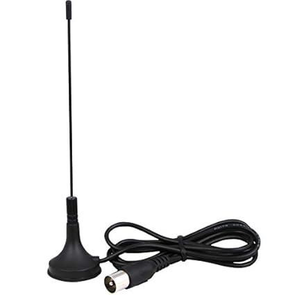 August DTA180 - DVB-T/DVB-T2 Antenne - Tragbare Antenne für digitales Fernsehen / Digital TV / DVB-T2 Tuner Stick - Mit Magne