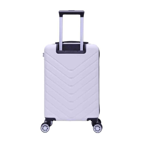 SANTINO Mala de Viagem Media 23kg Rígida ABS 4 Rodas 360º com TSA Leve Resistente Flexível Antifurto Off White Médio
