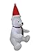 BZB Goods 4 Foot Tall Lighted Christmas Inflatable Polar Bear with Hat LED Yard Art Decoration