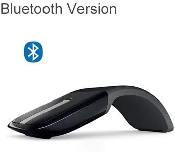 LAOHAO Bluetooth Folding Mouse For Microsoft Arc Touch 2 Generation Bluetooth Mouse Foldable For Arc Touch USB 2.4G Wireless Mice Classic mouse (Color : Black color)