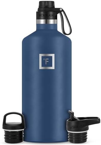 IRON °FLASK Sports Water Bottle 64 Oz, Lids (Spout Lid