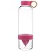 Health, Detox, and Fitness Fruit and Tea Infuser 28oz Water Bottle in Hot Pink with Infuser Recipes
