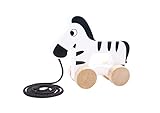 Toddle Toy Wooden Baby Toys Cute Zebra - Wooden Pull Toys are Great for 1 Year Olds and Toddlers and are Fun As a Push Toy as Well