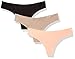Under Armour Women's Pure Stretch Thong Underwear, 3-Pack , Black (002)/Peach Horizon , Medium