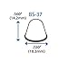 Cone Shaped Clear Rubber Bumpers - 20 PC - Made in USA - Rubber Feet Spacers for Electronics, Computer Audio Equipment, Car Truck Bug Deflector, Cutting Boards, Picture Frames, Cabinet Door