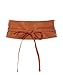 Womens Soft PU Faux Leather Self Tie Wrap Around Obi Waist Band Cinch Boho Belt