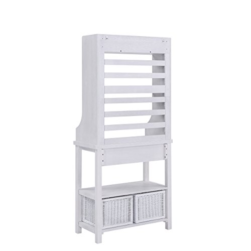 Furniture HotSpot Bakers Rack – White Stain - 30" W x 15" D x 64.5" H