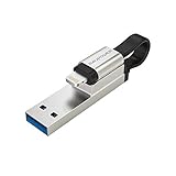 iPhone iPad 128GB USB Flash Drive 3.0 with Charging Support, RAVPower Pen Thumb Jump Drive with Extended MFi Certificated Connector for iOS Mac Windows PC, External Storage Memory Expansion Stick
