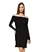 Boutique Off Shoulder Long Sleeve Knit Sweater Tunic Dress