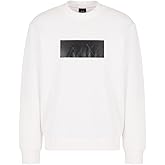 Armani Exchange mens Monochromatic Rectangle Logo Sweatshirt