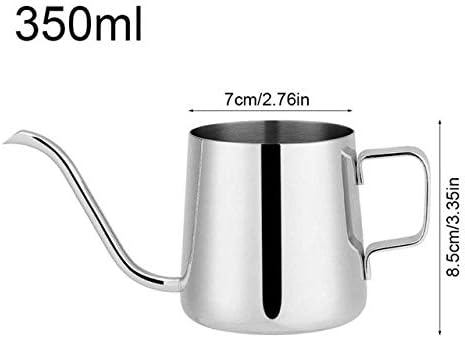 モカコーヒーポット250ml おしゃれ 350mlステンレススチールティーポットドリップコーヒーポットロングスパウトケトル カップホームキッチンティーツール3電気ケトル