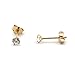 14k Yellow Gold Cubic Zirconia Stud Earrings, 2.50 Millimeters (0.12ctw)