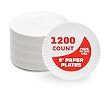 Hygloss Products 9" White Paper Plates - Uncoated