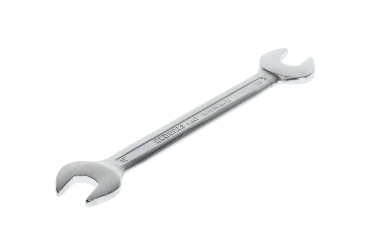 GEDORE red Double open-end spanner, SW 14+15 mm, Metric, Spanner, Open-end spanner, 188 mm long, R05101415