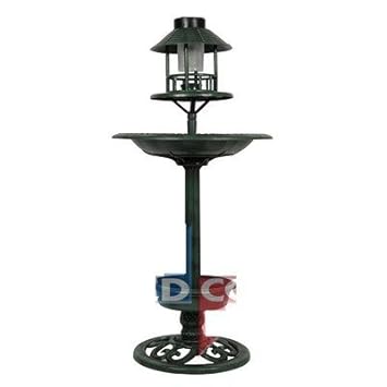 lampe solaire bassin oiseaux et mangeoire